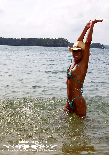 Andrea B. on the beach in Alabama.