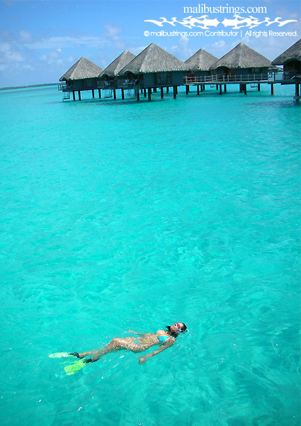 Diana on vacation in Bora Bora.