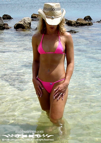 Nichole in a Malibu Strings bikini in Jamaica.