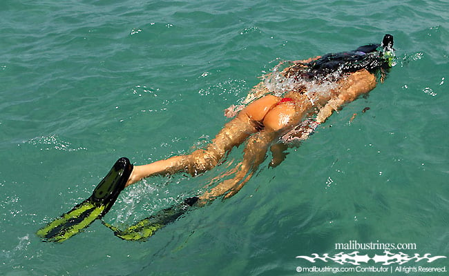 Alicia in a Malibu Strings bikini in Palm Beach.