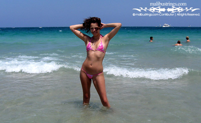 Carolina in a Malibu Strings bikini in FL.