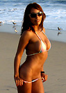 tania in a malibu strings bikini