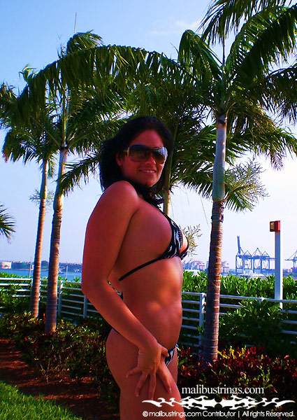 Danielle V in a Malibu Strings bikini in FL.