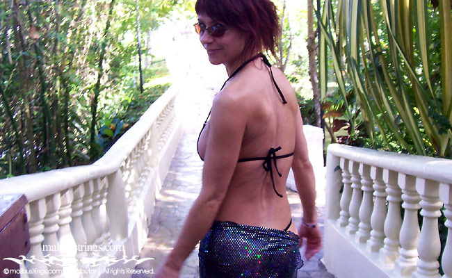 Diane P in a Malibu Strings bikini in Dominican Republic.