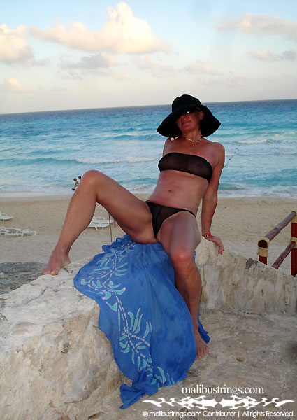 Sheila in a Malibu Strings bikini in Cancun.