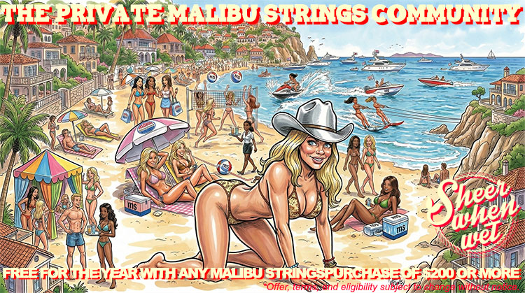 SheerWhenWet.com - Malibu Strings and Bentbox